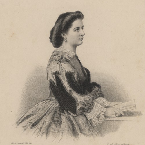Stahlstich porträt auguste - stahlstich,