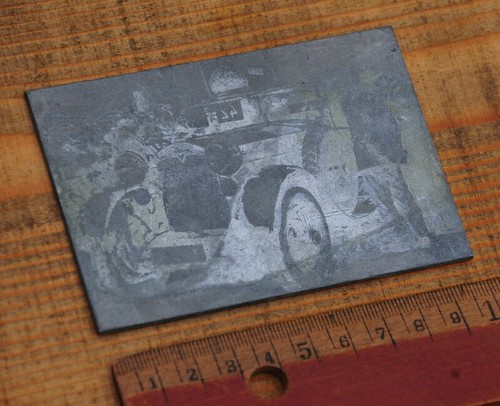 Oldtimer druckplatte klischee - druckplatte,