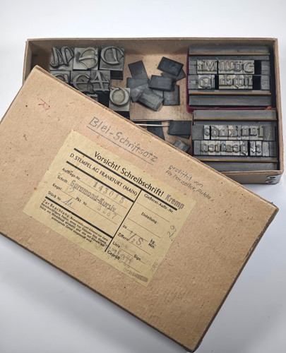 Vintage blei schriftsatz - schriftsatz, d