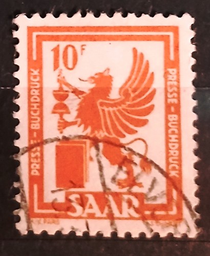 Briefmarke saar presse - -,