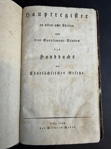 Rarität 1808 hauptregister - rarität,
